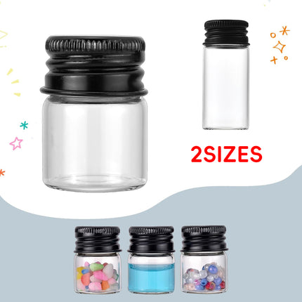 Portable Mini Glass Jars With Lids 50Pcs For Spice Tea Storage Leak Proof Design