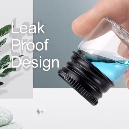 Portable Mini Glass Jars With Lids 50Pcs For Spice Tea Storage Leak Proof Design