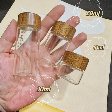Mini Glass Storage Jars with Lids 6pcs Clear Bottles 3cm 3 5 7cm Option