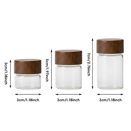 Mini Glass Storage Jars with Lids 6pcs Clear Bottles 3cm 3 5 7cm Option