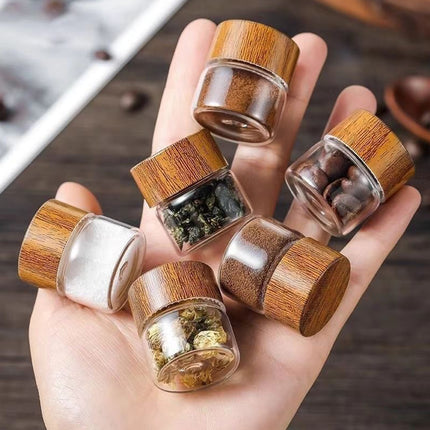 Mini Glass Storage Jars with Lids 6pcs Clear Bottles 3cm 3 5 7cm Option
