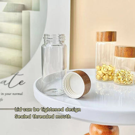 Mini Glass Storage Jars with Lids 6pcs Clear Bottles 3cm 3 5 7cm Option
