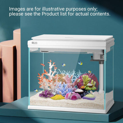 Ultra White Glass Smart Fish Tank Integrated Filter LED Temperature Display