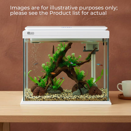 Ultra White Glass Smart Fish Tank Integrated Filter LED Temperature Display