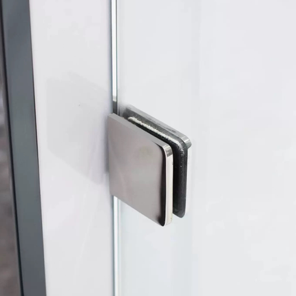 Shower Glass Clip Single Hole Square Bracket Partition Bathroom Accessories