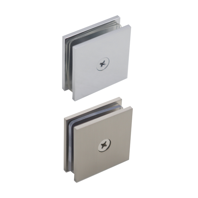 Shower Glass Clip Single Hole Square Bracket Partition Bathroom Accessories