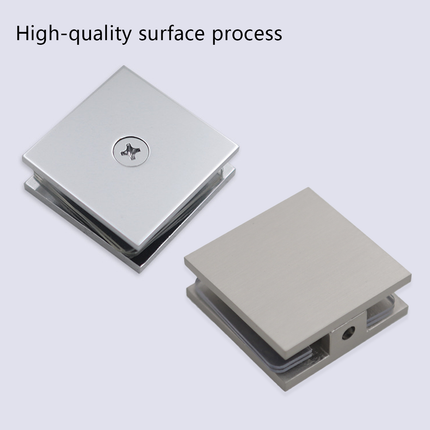 Shower Glass Clip Single Hole Square Bracket Partition Bathroom Accessories