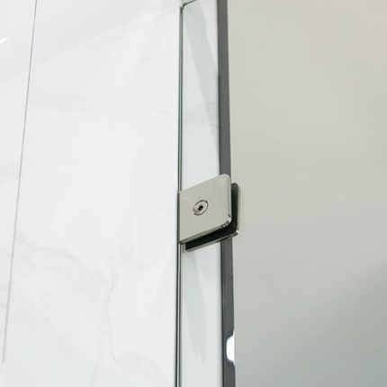 Shower Glass Clip Single Hole Square Bracket Partition Bathroom Accessories