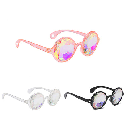 Festival Rave Kaleidoscope Glasses Prism Lens Crystal Effect Party Sunglasses