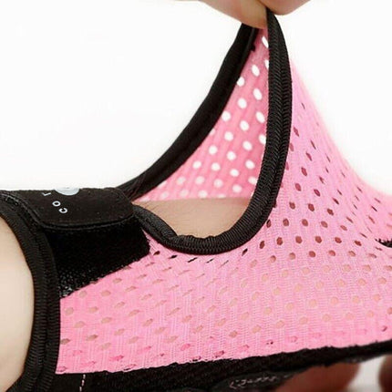 L Size Women Fitness Gym Training Gloves Half Finger Gel Weight Lifting Workout Gloves