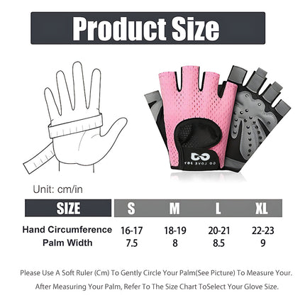 L Size Women Fitness Gym Training Gloves Half Finger Gel Weight Lifting Workout Gloves