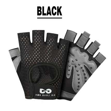 L Size Women Fitness Gym Training Gloves Half Finger Gel Weight Lifting Workout Gloves