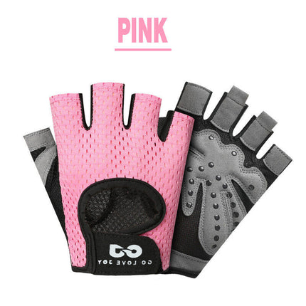 L Size Women Fitness Gym Training Gloves Half Finger Gel Weight Lifting Workout Gloves