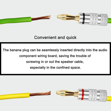 20X 24KGold Plated Speaker Cable Wire Connector Banana Plugs For Nakamichi Audio
