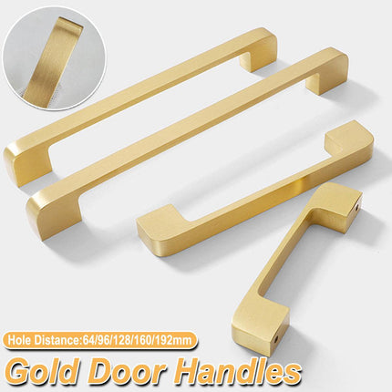 Modern Simple Handle Wardrobe Cabinet Drawer Pull All Copper Gold Door Handle