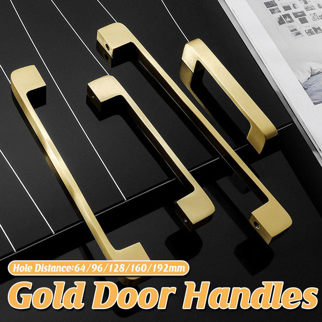 Modern Simple Handle Wardrobe Cabinet Drawer Pull All Copper Gold Door Handle