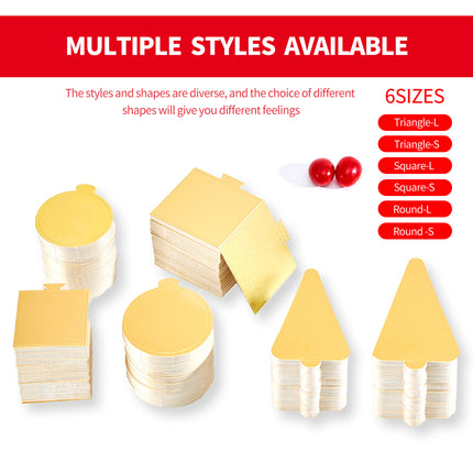 100pcs Mousse Cake Base Baking Paper Board Round Square Dessert Pad for Pastry