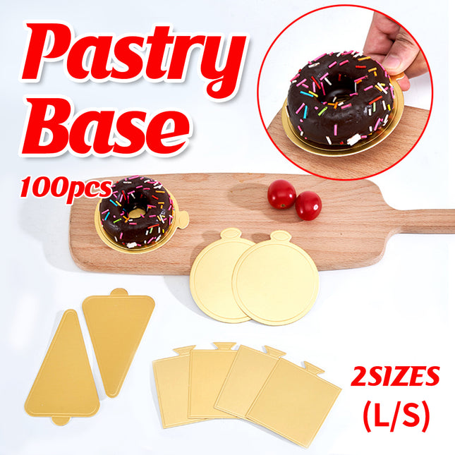 100pcs Mousse Cake Base Baking Paper Board Round Square Dessert Pad for Pastry