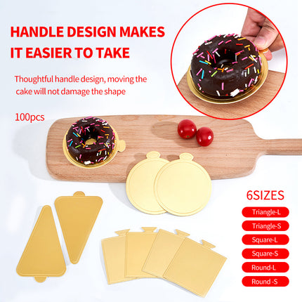 100pcs Mousse Cake Base Baking Paper Board Round Square Dessert Pad for Pastry