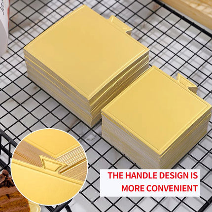 100pcs Mousse Cake Base Baking Paper Board Round Square Dessert Pad for Pastry