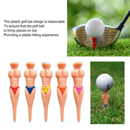 Novelty Muscle Figure Golf Tees 25PCS Plastic Durable Ball Holders for Casual Play