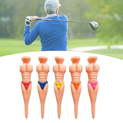 Novelty Muscle Figure Golf Tees 25PCS Plastic Durable Ball Holders for Casual Play