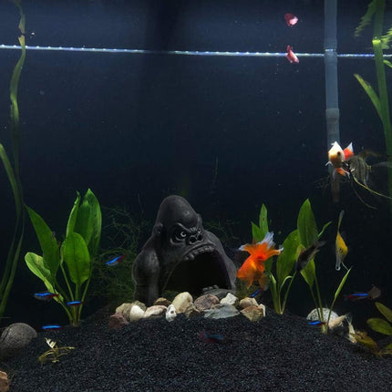 Gorilla Shelter Cave Aquarium Decor Fish Tank Landscape Ornament Shrimp Hiding