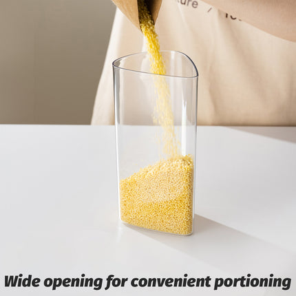 6Pcs Rotating Pantry Storage Jars Set Kitchen Organiser Dry Goods Container 650ml