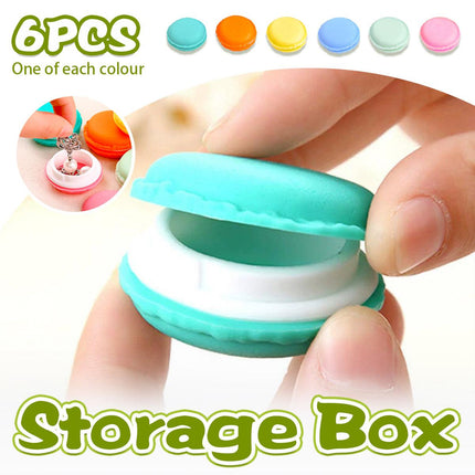 6PCS Macaron Jewelry Box Mini Storage Case Small Multi Functional Organizer