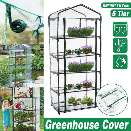 5 Tier Garden PVC Plant Insulation Warming Shed Conservatory Cover No Brackets