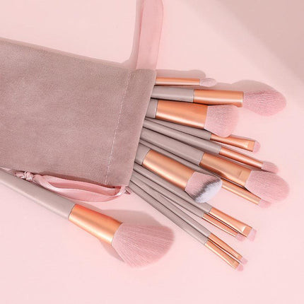 13 Pcs Professional Makeup Brushes Set Beauty Foundation Eyeshadow Make Up Brush - Aimall