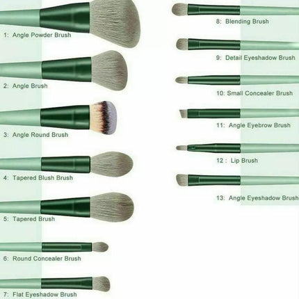 13 Pcs Professional Makeup Brushes Set Beauty Foundation Eyeshadow Make Up Brush - Aimall