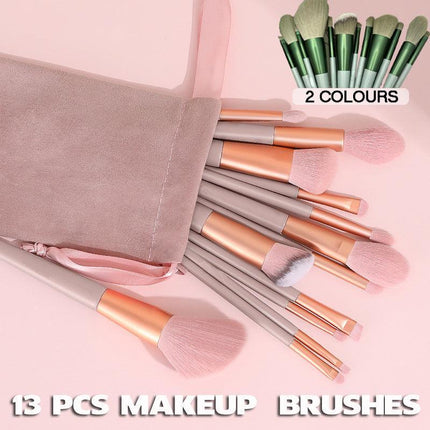 13 Pcs Professional Makeup Brushes Set Beauty Foundation Eyeshadow Make Up Brush - Aimall