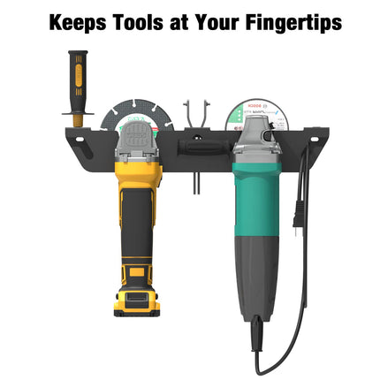 Wall Mounted Grinder Storage Rack Heavy Duty Garage Wall Organizer Space Saving