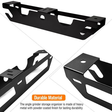 Wall Mounted Grinder Storage Rack Heavy Duty Garage Wall Organizer Space Saving