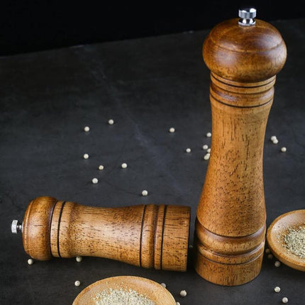 Wooden Pepper Grinder Pepper Mill Set Manual Home Salt Pepper Powder Bottle ﻿