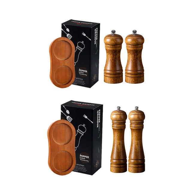 Wooden Pepper Grinder Pepper Mill Set Manual Home Salt Pepper Powder Bottle ﻿