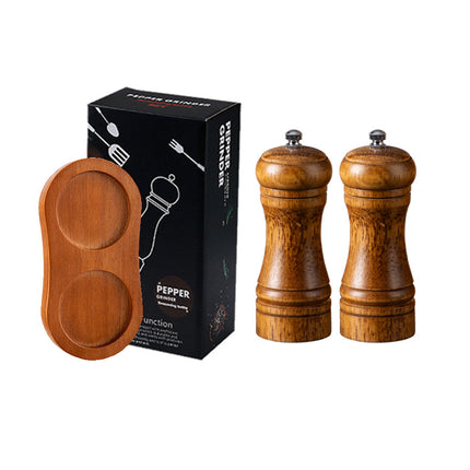 Wooden Pepper Grinder Pepper Mill Set Manual Home Salt Pepper Powder Bottle ﻿