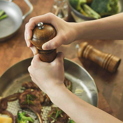 Wooden Pepper Grinder Pepper Mill Set Manual Home Salt Pepper Powder Bottle ﻿