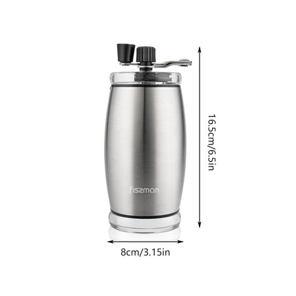 Manual Coffee Grinder Stainless Steel Hand Crank Bean Mill Portable Espresso Maker