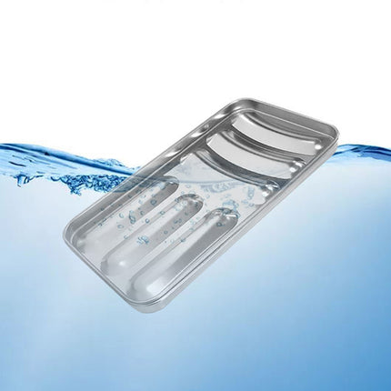 Sausage Mould 6 Cavity Stainless Steel Tray Hot Dog Meat Shaping 19.5 x 11 x 3cm