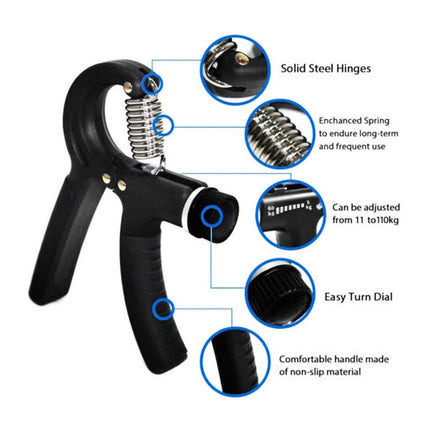 Hand Grip Strength Trainer Adjustable Power Set Gym Exercise Wrist Workout Tool