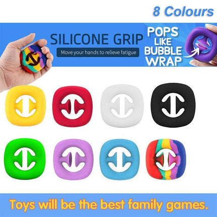 Tool Grip Play Strength Hand Sensory Snap Fidget Toy Squeeze Snappers Au - Aimall