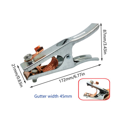 300A Welding Ground Earth Clamp Clip 3M Cable 10-25 Plug For MIG TIG ARC Welder