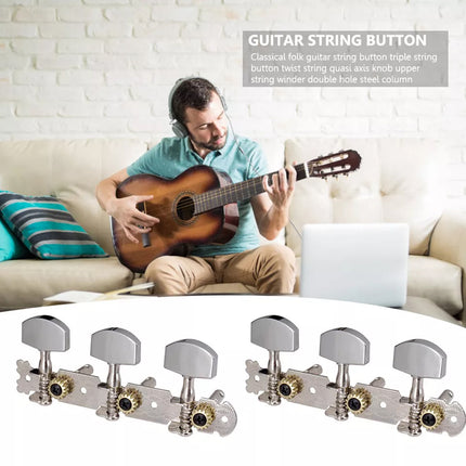 2pcs Metal Classic Guitar String Tuning Pegs Machine Heads Tuners Keys Parts