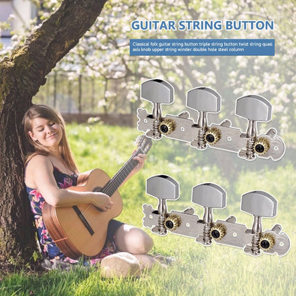 2pcs Metal Classic Guitar String Tuning Pegs Machine Heads Tuners Keys Parts