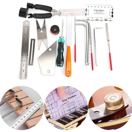 20 Piece of Set Guitar Repair Tool Kit For Guitar Maintenance Portable Practical