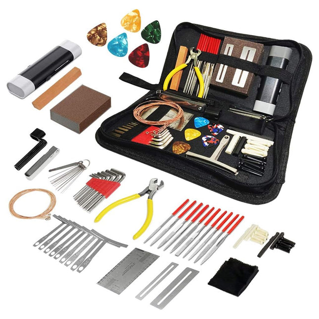 72 Piece of Set Guitar Repair Tool Kit For Guitar Maintenance Portable Practical