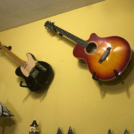 Wall Mounted Guitar Hanger Split Type for Guitar Studio Space Saving Secure Hold