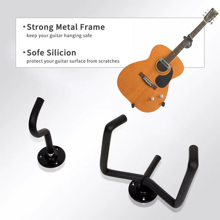 Wall Mounted Guitar Hanger Split Type for Guitar Studio Space Saving Secure Hold